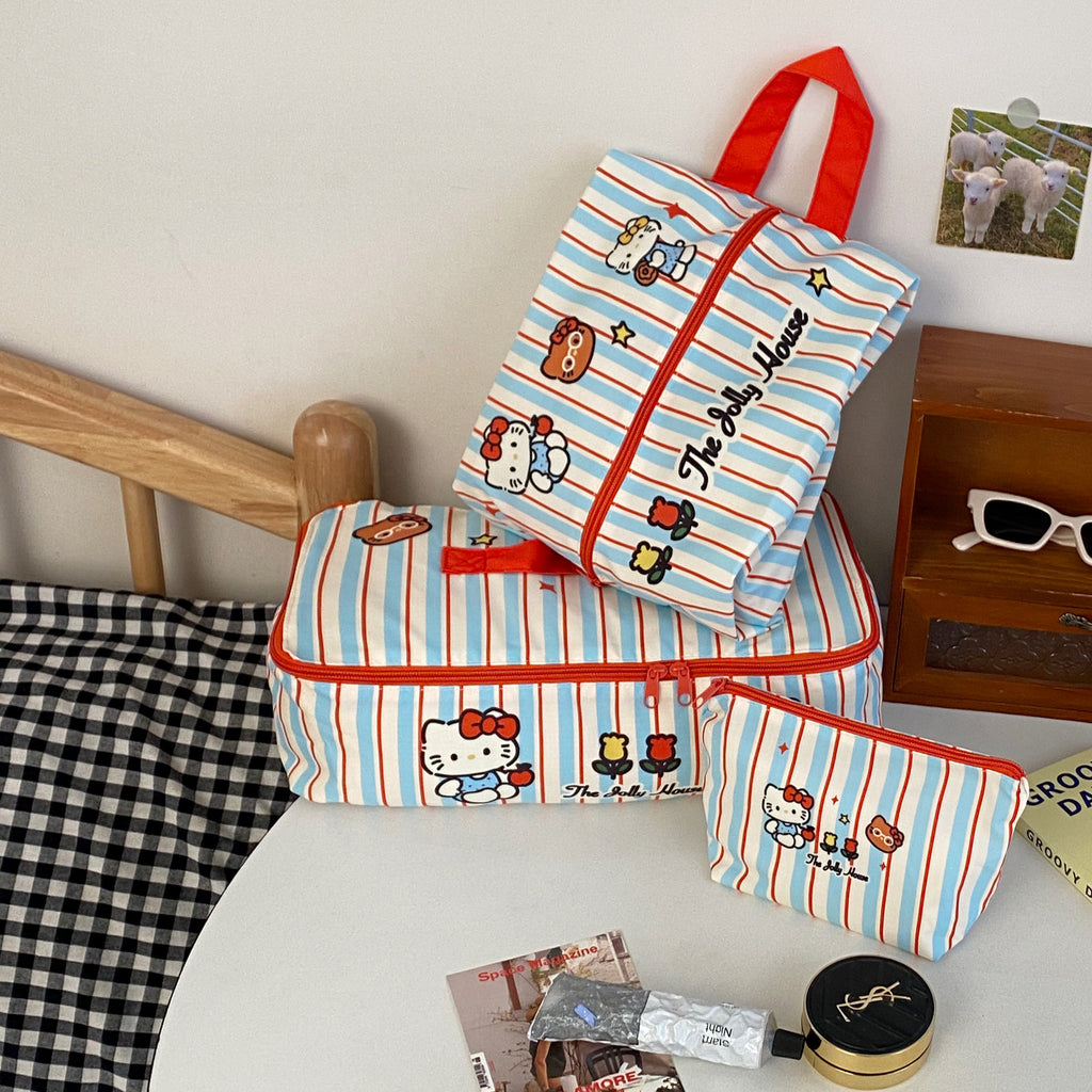 Striped Cat Storage Bag