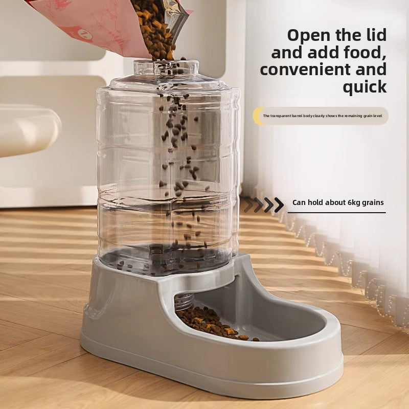 Automatic feeding device for cat and dog food