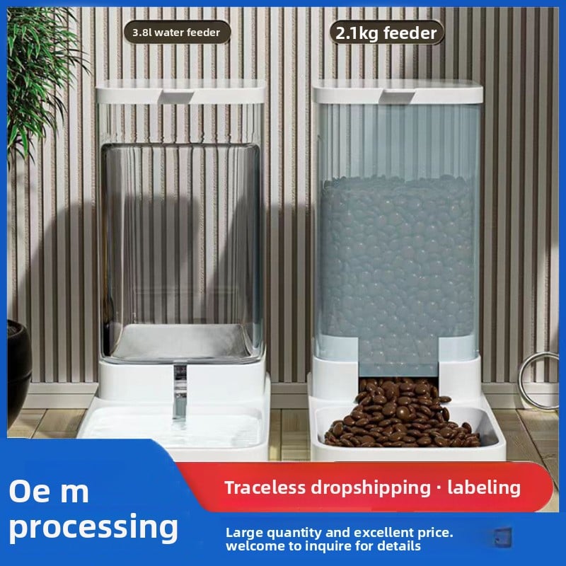 Fully automatic cat and dog food storage bucket feeder