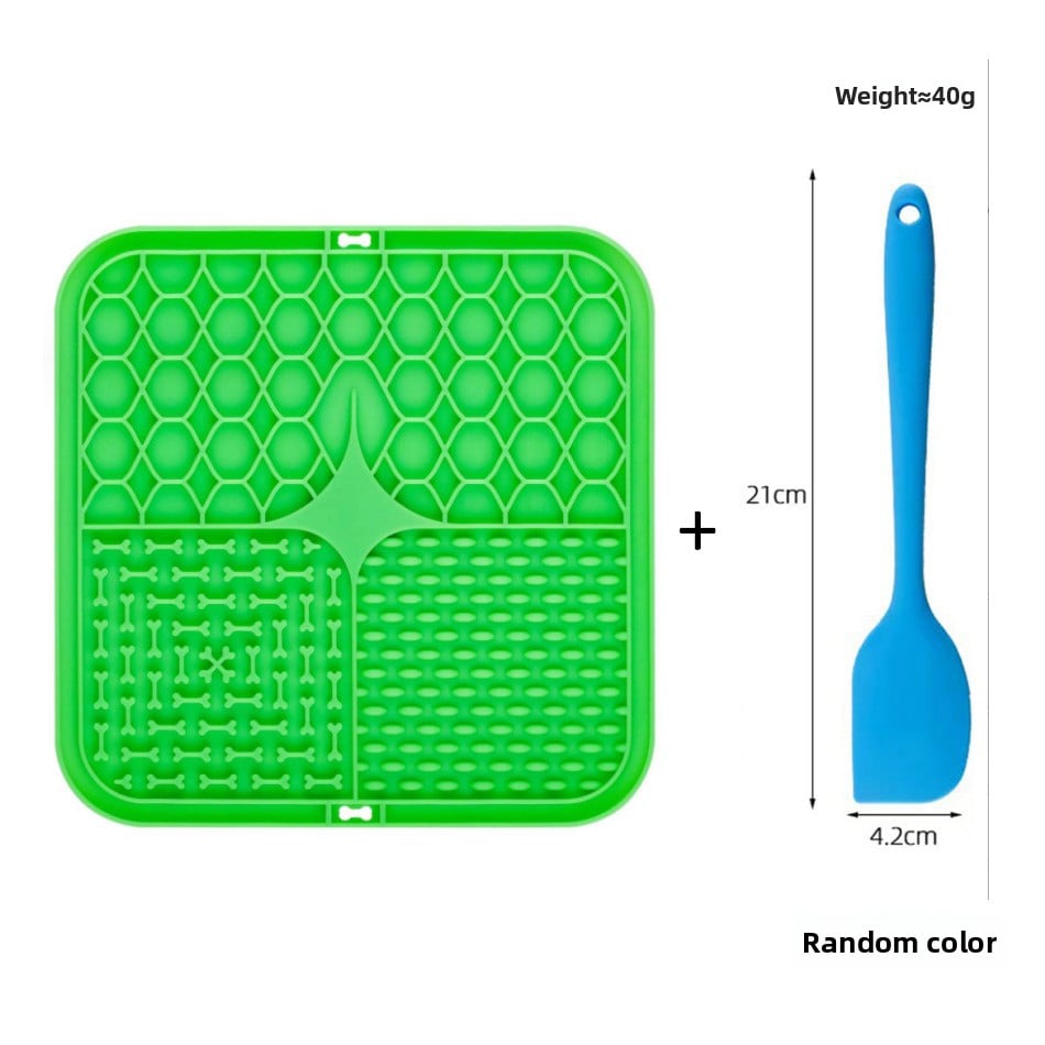 Silicone Pet Licking Mat Slow Feeder with Suction Base ? Anti-Choke Dog/Cat Food Bowl