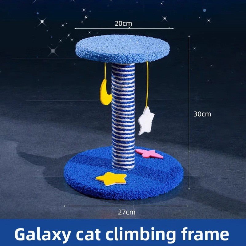 Vertical Sisal Cat Climbing Frame with Scratching Post and Nest