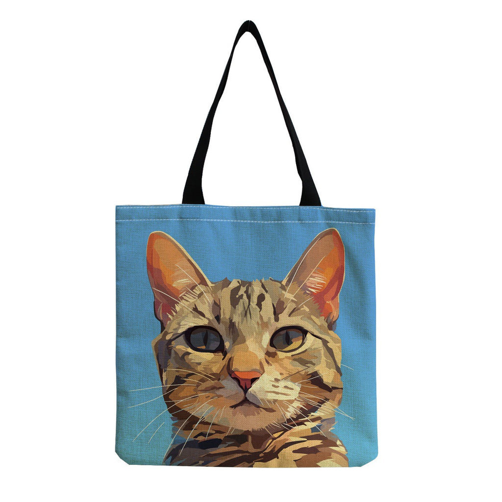 Cat Print Shoulder Bag