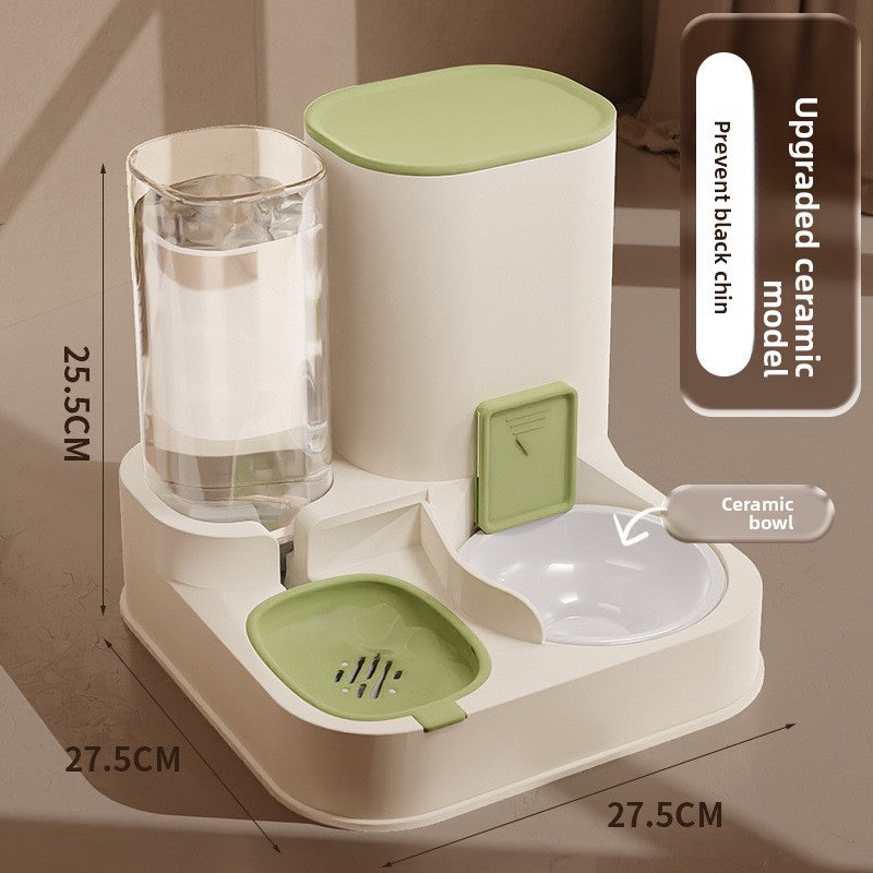 Automatic Cat Dog Food Water Feeder Bowl Ceramic