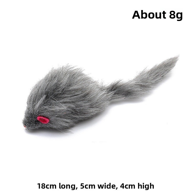 Cat toy: realistic plush mouse