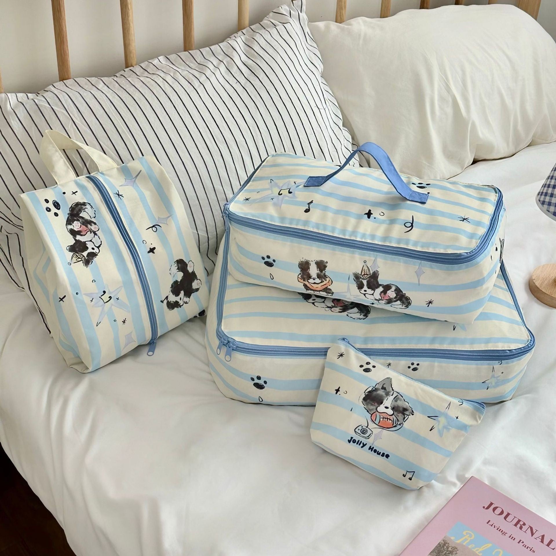 Striped Cat Storage Bag
