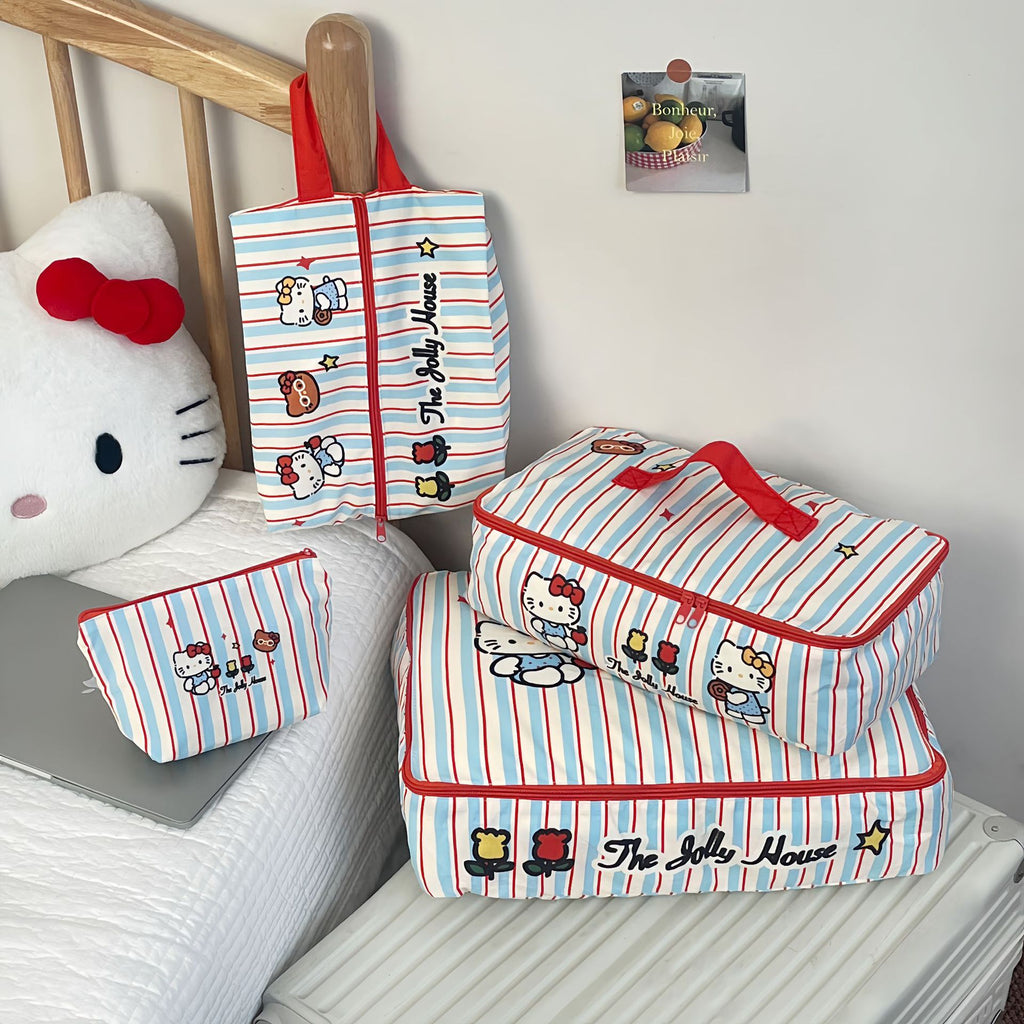 Striped Cat Storage Bag