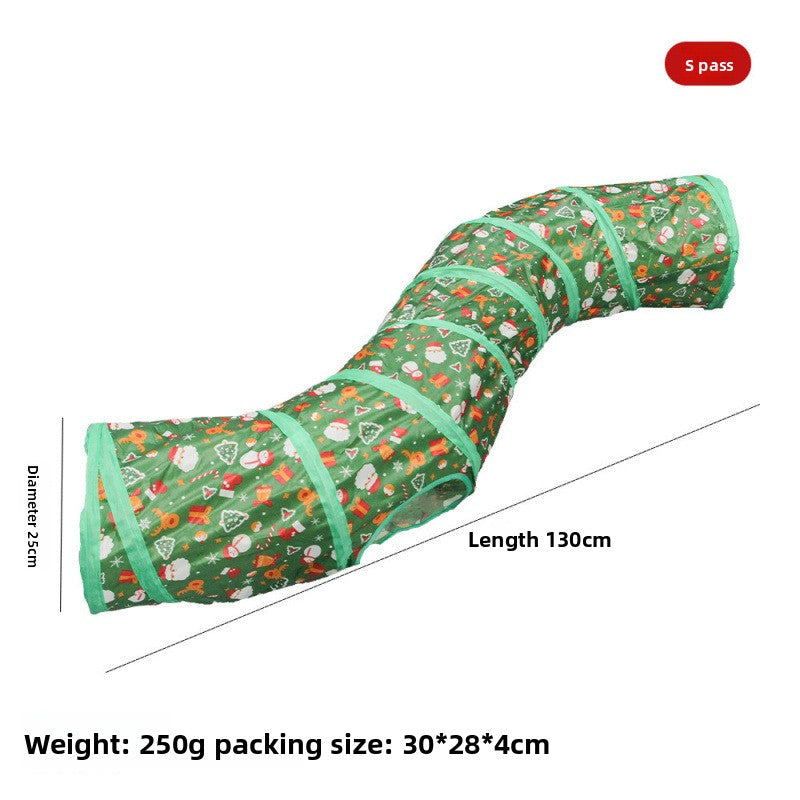 Foldable Rainbow Cat Play Tunnel