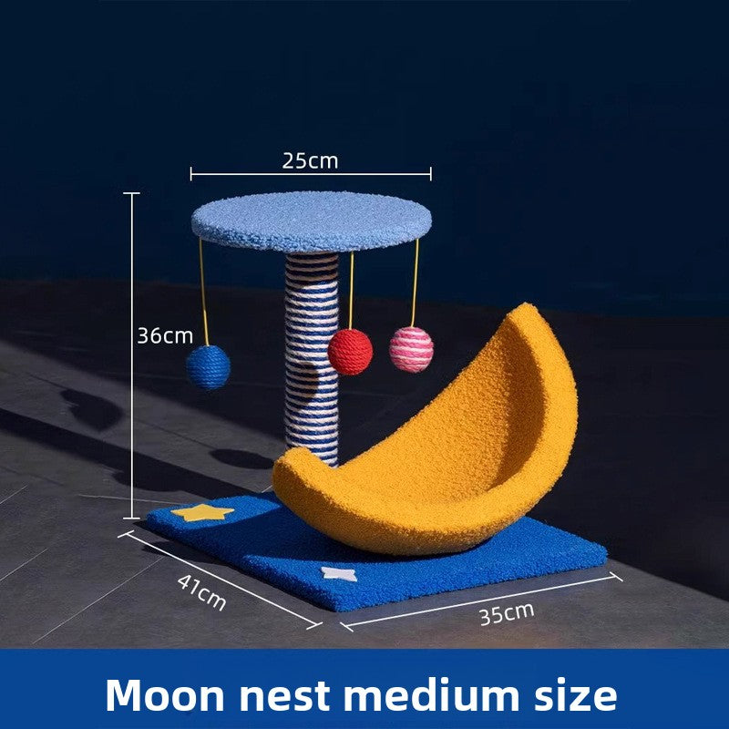 Vertical Sisal Cat Climbing Frame with Scratching Post and Nest