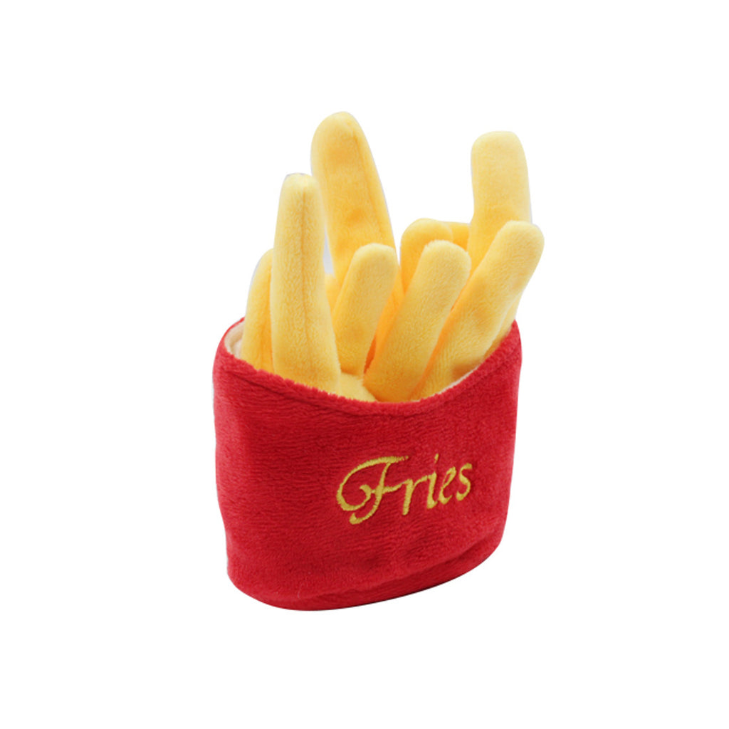 Dog pet toy plush sound variety food chips hamburger chicken leg bite toy cat pet supplies
