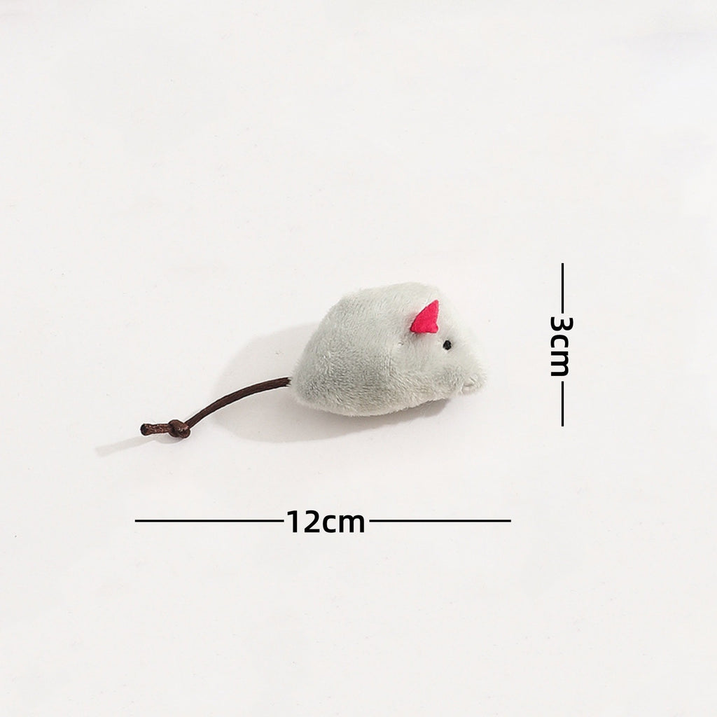 Cat toy: realistic plush mouse
