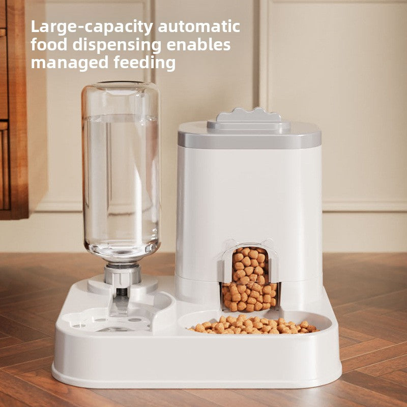 Automatic Cat Feeder and Water Bowl Combo