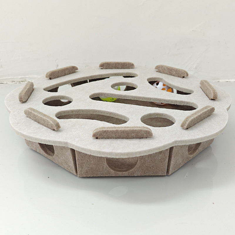 Cat toy food hiding puzzle game track