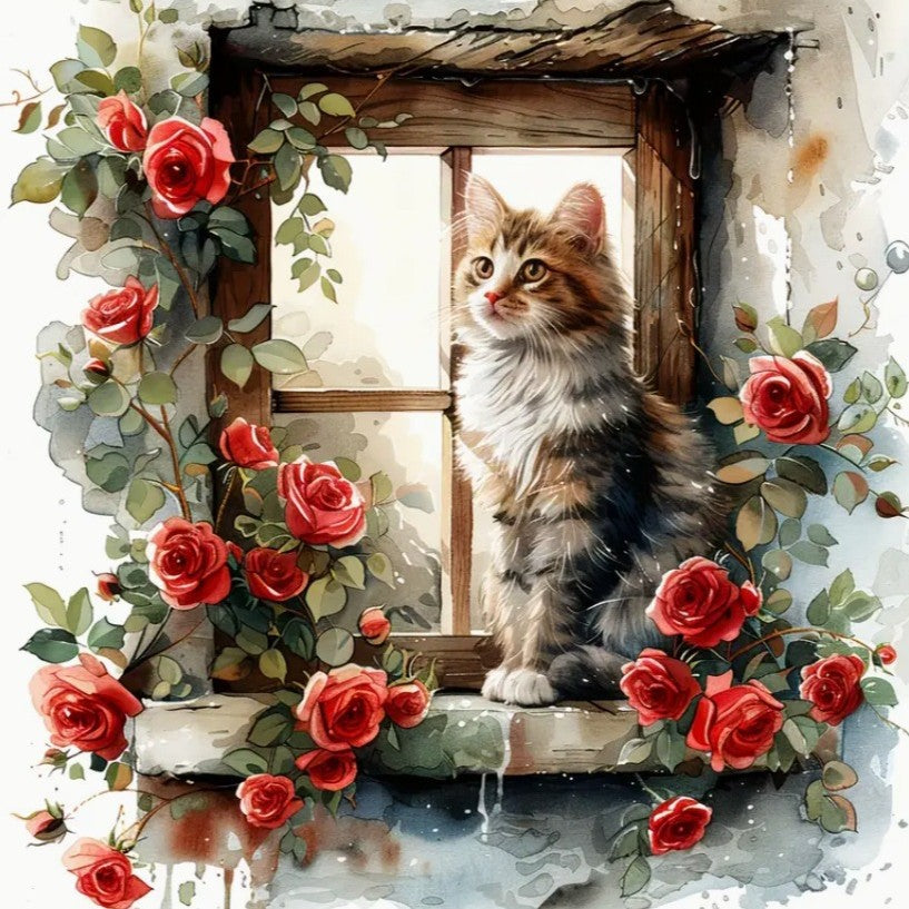 DIY 5D Full Diamond Cat Painting Home Decor