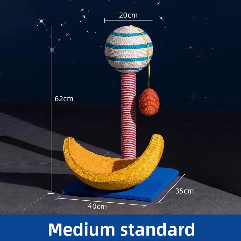 Vertical Sisal Cat Climbing Frame with Scratching Post and Nest