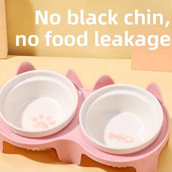Ceramic cat food bowl