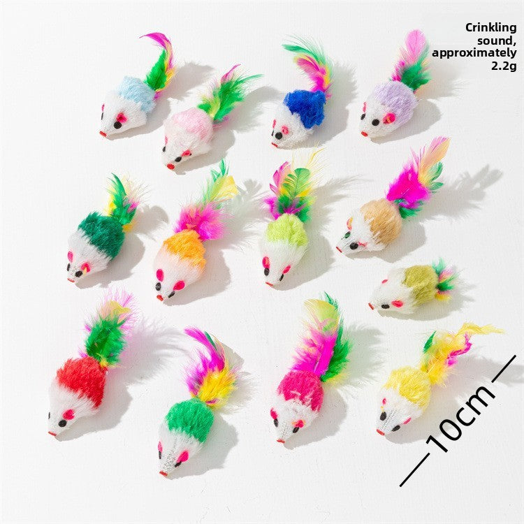 Cat toy: realistic plush mouse
