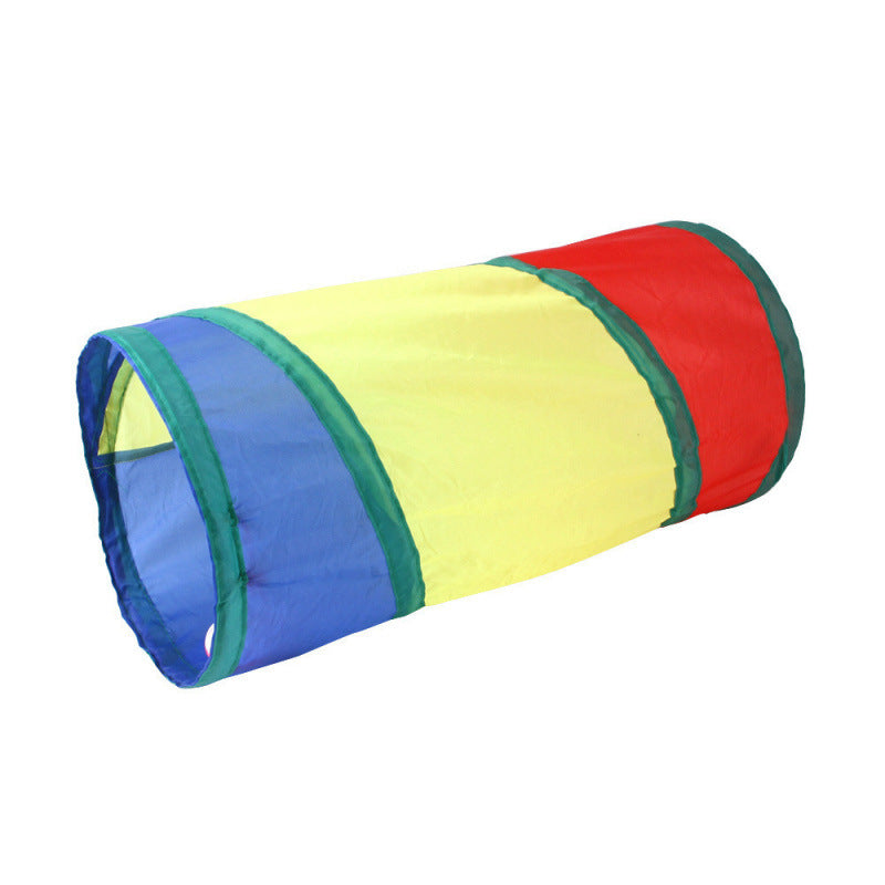 Foldable Rainbow Cat Play Tunnel