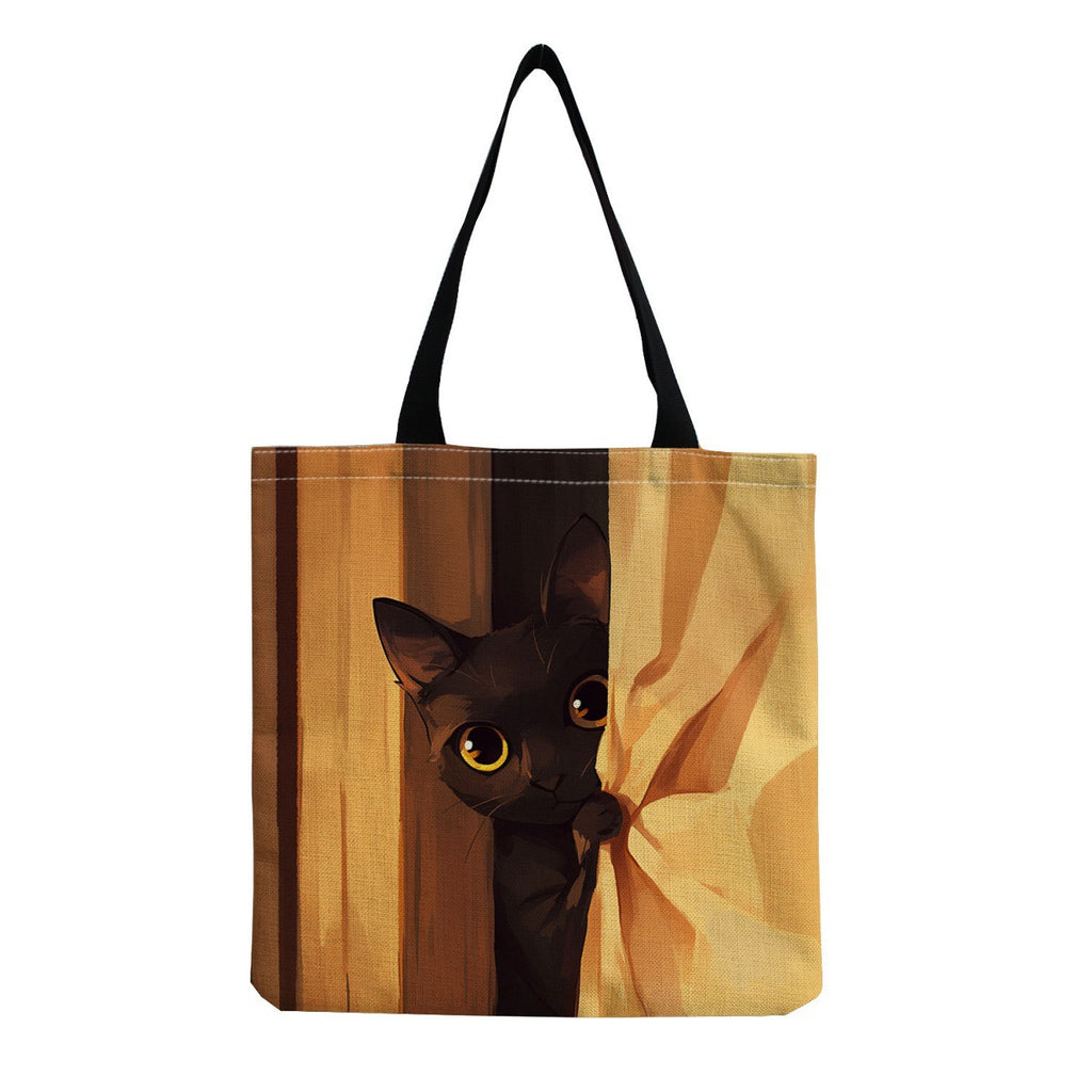 Cat Print Shoulder Bag