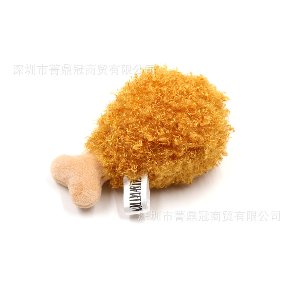Dog pet toy plush sound variety food chips hamburger chicken leg bite toy cat pet supplies