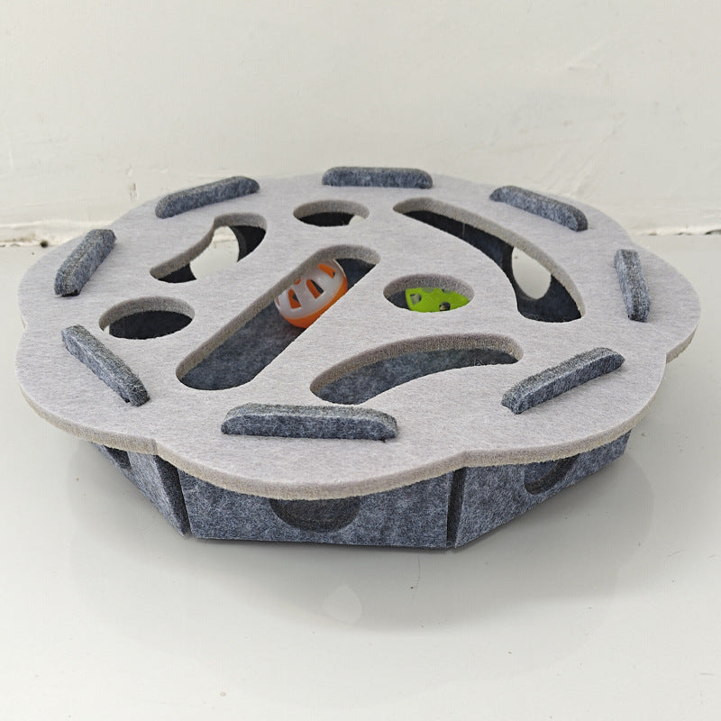 Cat toy food hiding puzzle game track