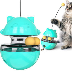 Cat toys, cat teaser sticks, slow food dispensers, leaky food balls