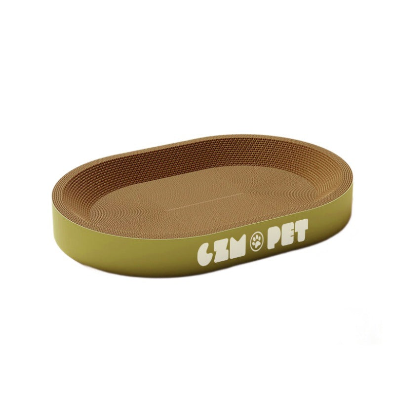 Round Corrugated Cat Scratch Board with Nest and Toys