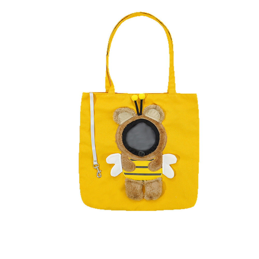 Pet going out carrying cat bag