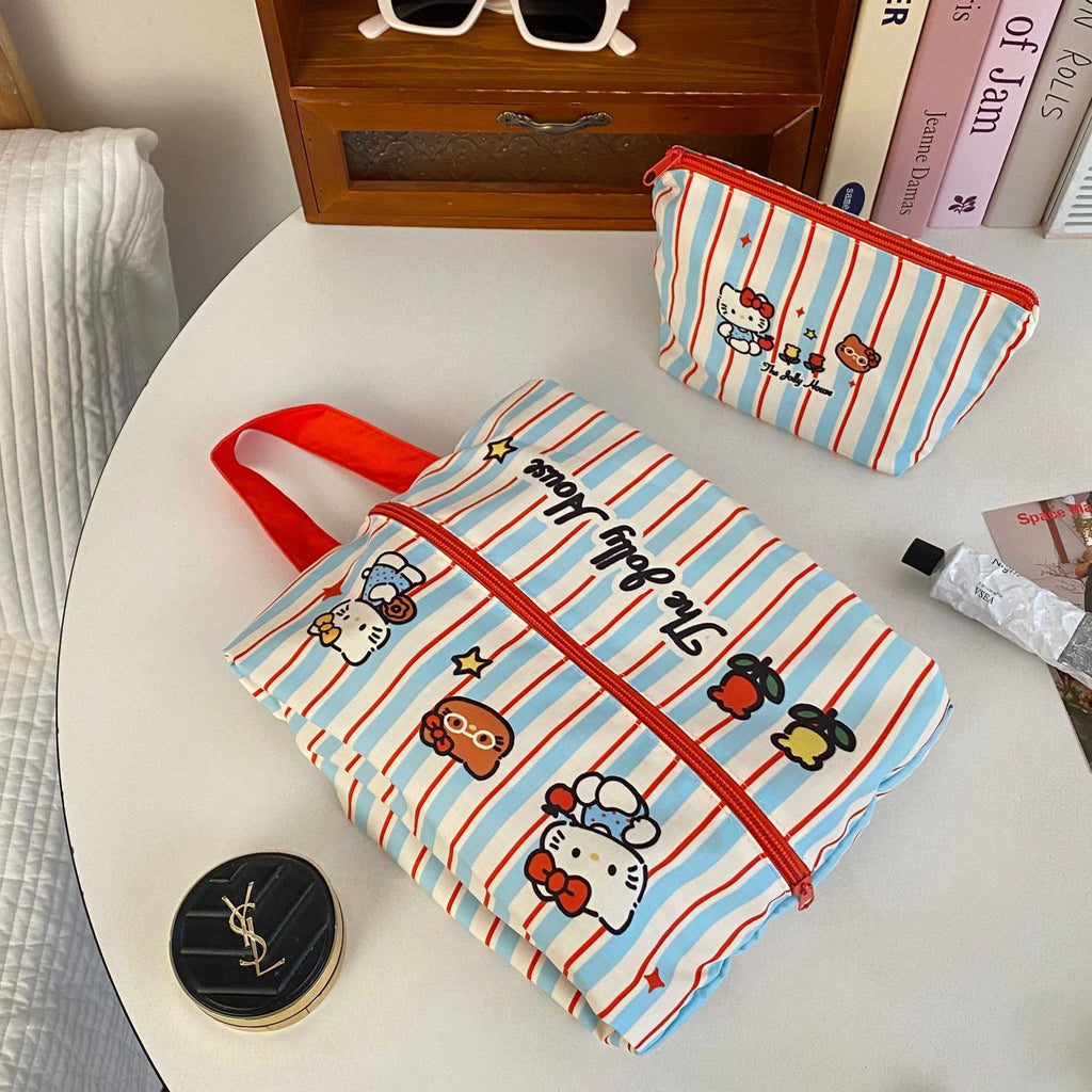 Striped Cat Storage Bag