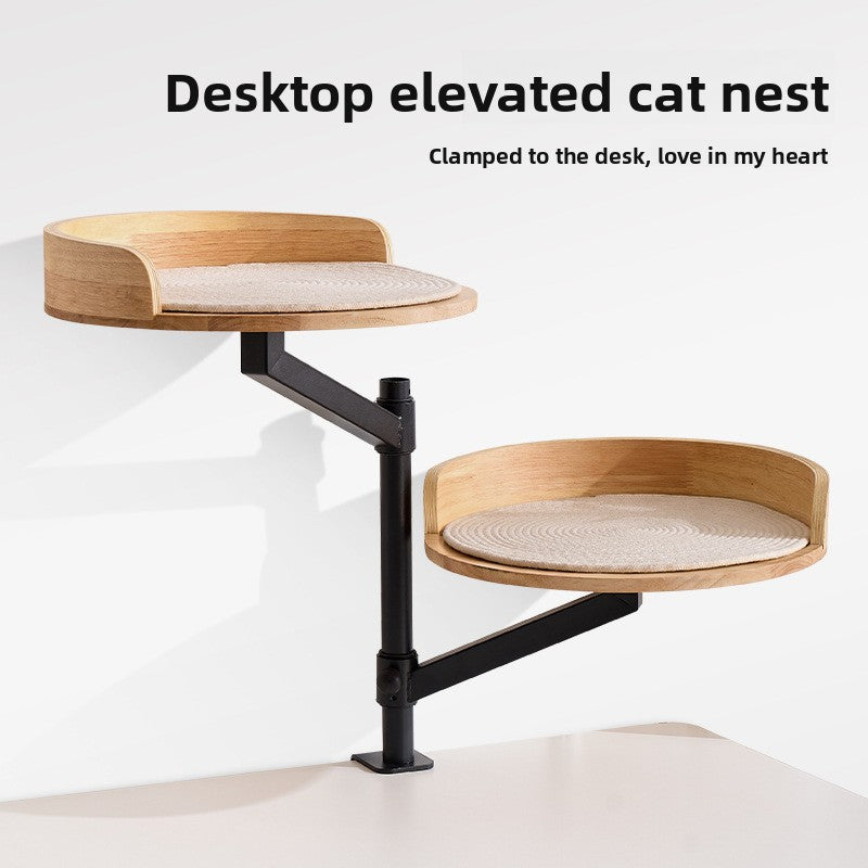 Adjustable Rotating Cat Bed Desktop Pet Nest