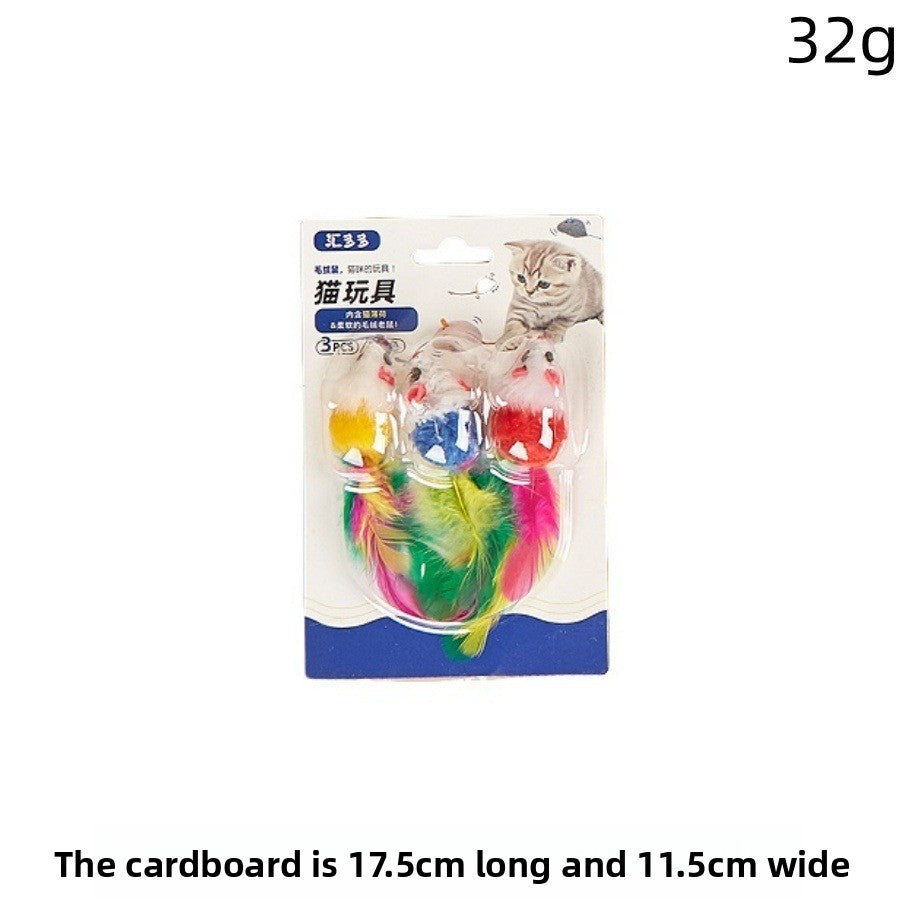 Cat toy: realistic plush mouse