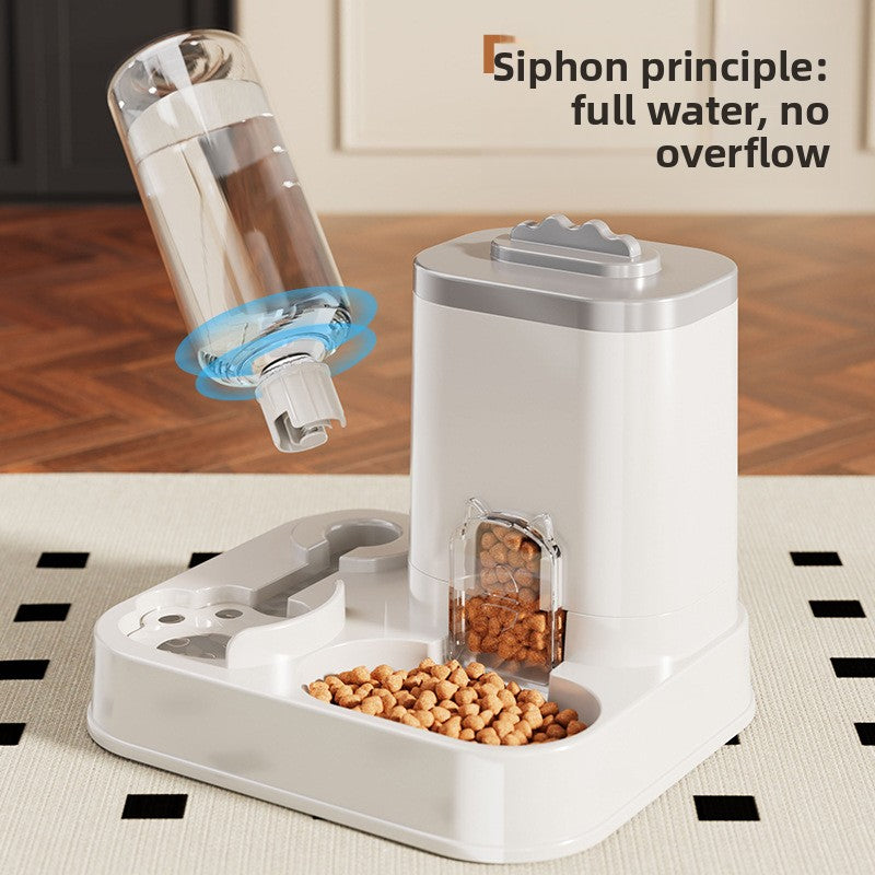 Automatic Cat Feeder and Water Bowl Combo