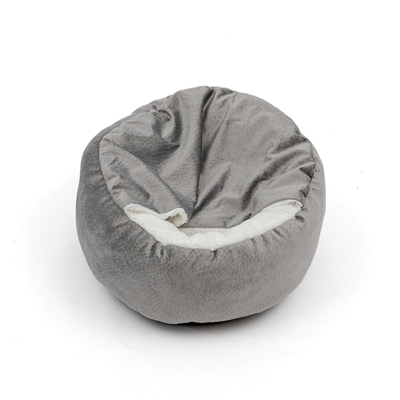 Soft Plush Cat Bed Shell Shape Pet Nest